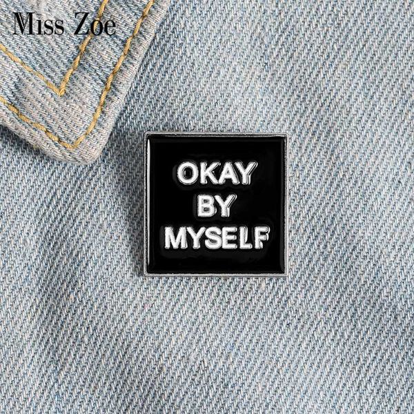 pins, brooches okay by myself enamel pin custom black magnetic badge for bag lapel buckle funny quote jewelry gift friend, Gray
pins, brooches okay by myself enamel pin custom black magnetic badge for bag lapel buckle funny quote jewelry gift friend, Gray