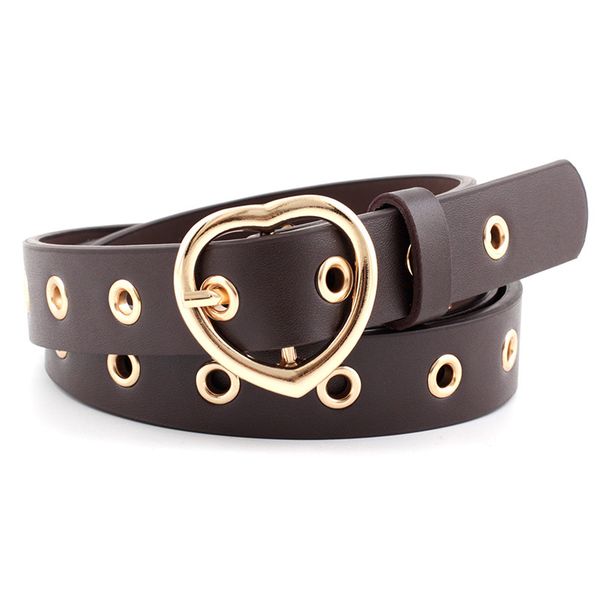 peach heart buckle fashion punk leather belt women all -match jeans hollow decoration air hole 2020 new style, Black;brown
peach heart buckle fashion punk leather belt women all -match jeans hollow decoration air hole 2020 new style, Black;brown