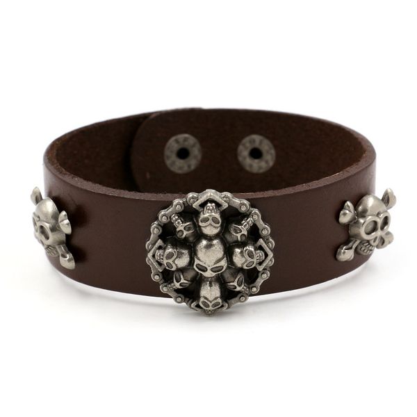 charm bracelets leather bracelet buckle wide trend skull men simple and elegant accessories temperament vintage delicate, Golden;silver
charm bracelets leather bracelet buckle wide trend skull men simple and elegant accessories temperament vintage delicate, Golden;silver