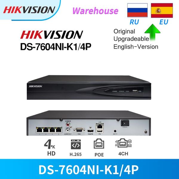 hikvision nvr 4ch 4k 8mp poe ds-7604ni-k1/4p for ip camera cctv security system vca detection upgradeable plug&play onvif, Black;white
hikvision nvr 4ch 4k 8mp poe ds-7604ni-k1/4p for ip camera cctv security system vca detection upgradeable plug&play onvif, Black;white