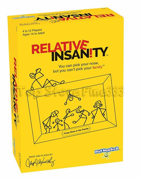 relative insanity board game party game about crazy relatives - made and played by comedian jeff foxworthy - 7441
relative insanity board game party game about crazy relatives - made and played by comedian jeff foxworthy - 7441