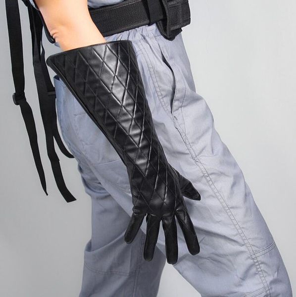 women' fashion wide sleeve pu leather glove lady' club performance formal party leather plaid long glove 38cm r2473, Blue;gray
women' fashion wide sleeve pu leather glove lady' club performance formal party leather plaid long glove 38cm r2473, Blue;gray