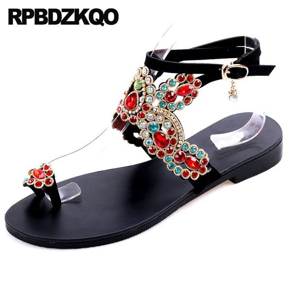 large size black shoes diamond wedding elegant women sandals flat casual bridal plus toe ring rhinestone jewel bling ankle strap
large size black shoes diamond wedding elegant women sandals flat casual bridal plus toe ring rhinestone jewel bling ankle strap