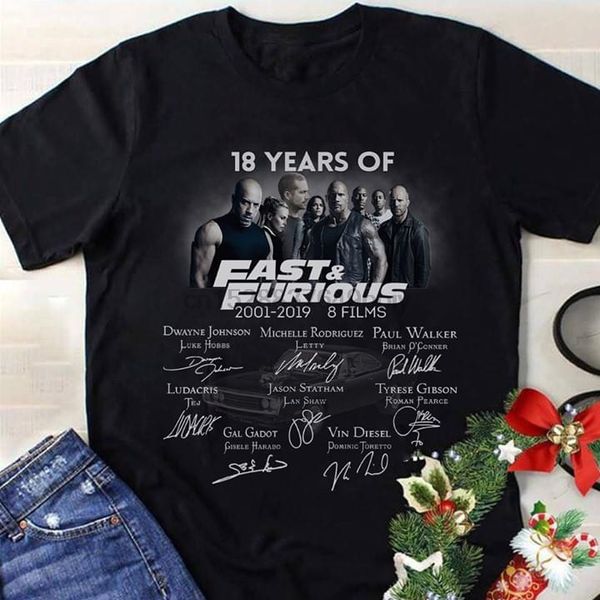 18 years of fast and furious 2001 2020 8 films signatures t-shirt
18 years of fast and furious 2001 2020 8 films signatures t-shirt