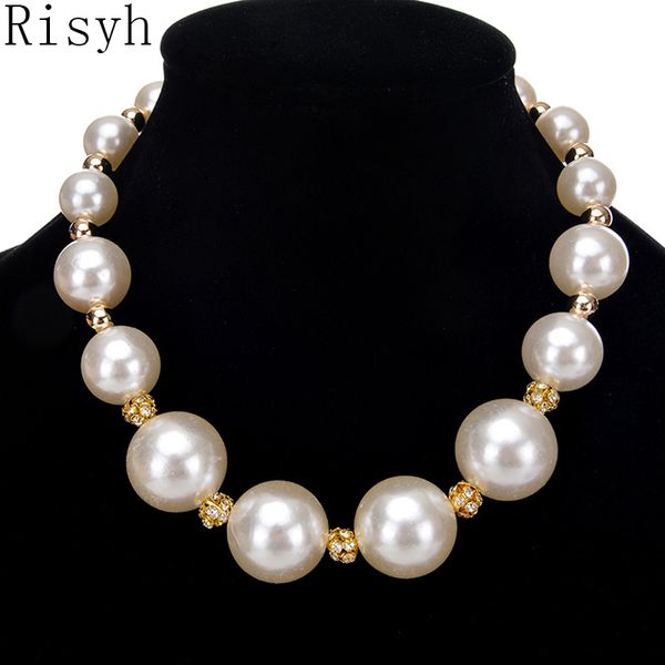 chokers risyh large pearl ball big fashion trend night jewelry necklace short clavicle chain, Golden;silver
chokers risyh large pearl ball big fashion trend night jewelry necklace short clavicle chain, Golden;silver