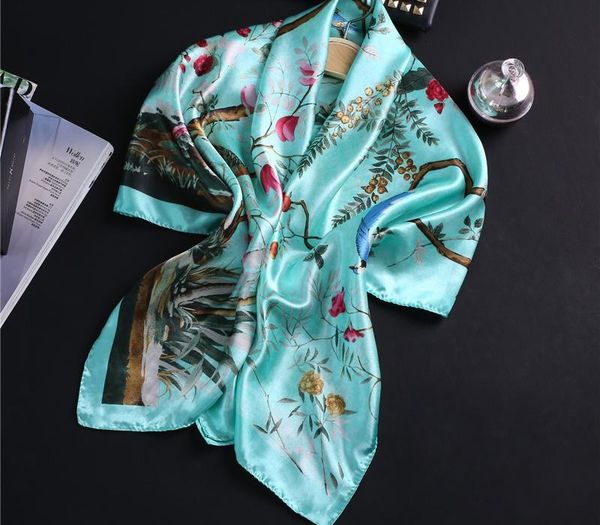 elegant floral print neck scarves and shawls silk satin hijab scarf for women 90*90cm square bandana head hair scarfs for ladies, Blue;gray
elegant floral print neck scarves and shawls silk satin hijab scarf for women 90*90cm square bandana head hair scarfs for ladies, Blue;gray