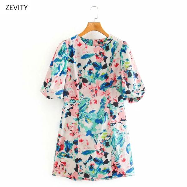 zevity new women vintage pleats puff sleeve floral print slim mini dress female o neck back zipper vestido chic dresses ds3972, White;black
zevity new women vintage pleats puff sleeve floral print slim mini dress female o neck back zipper vestido chic dresses ds3972, White;black