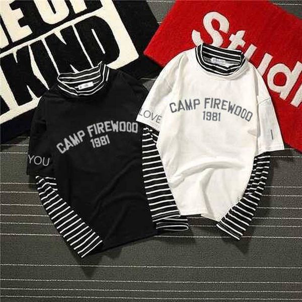 autumn men's wear stripes fake two-piece jacket long sleeve male students korean version loose men's net redmale, Black
autumn men's wear stripes fake two-piece jacket long sleeve male students korean version loose men's net redmale, Black
