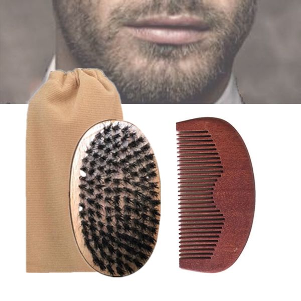 brand new 3in1 boar bristle beard brush amodong wood comb cotton bag set bearded men company makeup fashion hair care styling grooming tool, Silver
brand new 3in1 boar bristle beard brush amodong wood comb cotton bag set bearded men company makeup fashion hair care styling grooming tool, Silver