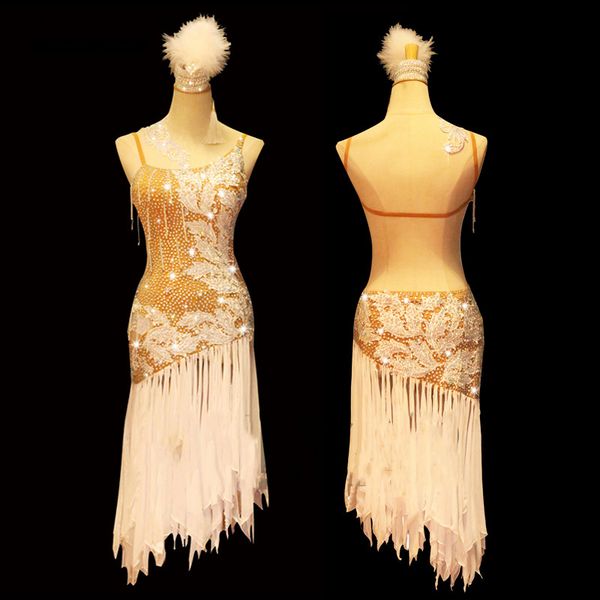stage wear latin dance dress shiny rhinestone white velvet fringed competition dresses salsa rumba chacha samba show lady, Black;red
stage wear latin dance dress shiny rhinestone white velvet fringed competition dresses salsa rumba chacha samba show lady, Black;red