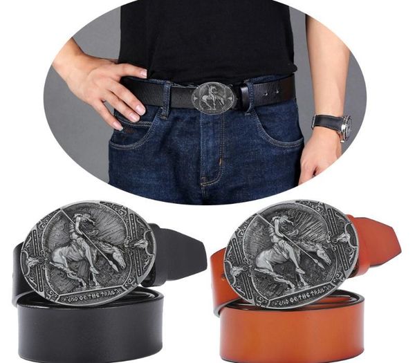 men rodeo texas western cowboy knight leather belt jeans belt accessories, Black;brown
men rodeo texas western cowboy knight leather belt jeans belt accessories, Black;brown