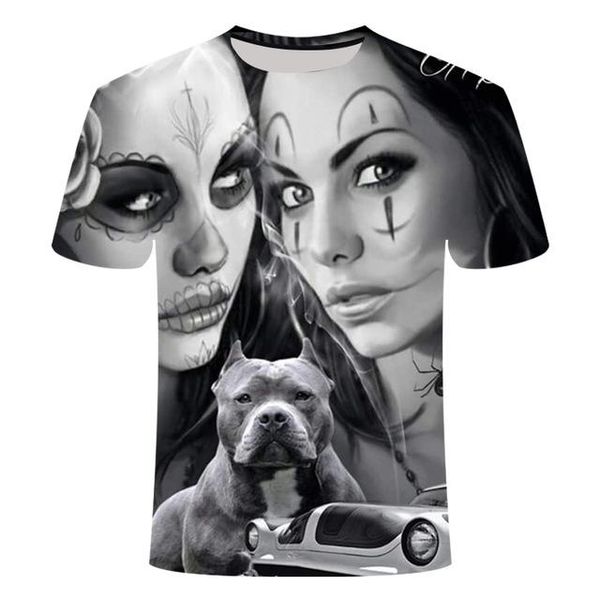 3d skull poker men brand mens 3d print shirts kawaii horror hentai men clothing