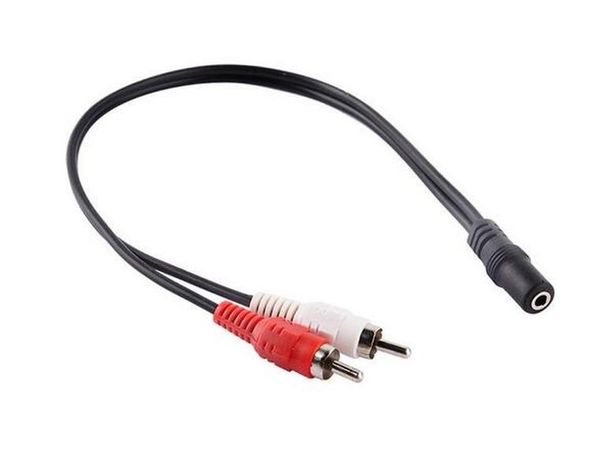 3.5mm stereo audio female mini jack to 2 rca male socket to headphone 3.5 y adapter cable universal
3.5mm stereo audio female mini jack to 2 rca male socket to headphone 3.5 y adapter cable universal