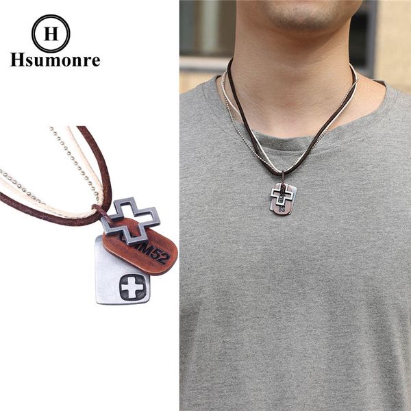 pendant necklaces cross necklace tag charm chain brown rope for men birthday gift jewelry hip hop streetwear leather, Silver
pendant necklaces cross necklace tag charm chain brown rope for men birthday gift jewelry hip hop streetwear leather, Silver