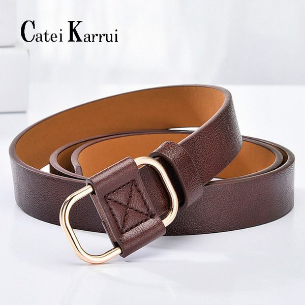 catei karrui fashion womens leather belts authentic leather ladies trend retro punk student youth women for jeans dress pants, Black;brown
catei karrui fashion womens leather belts authentic leather ladies trend retro punk student youth women for jeans dress pants, Black;brown