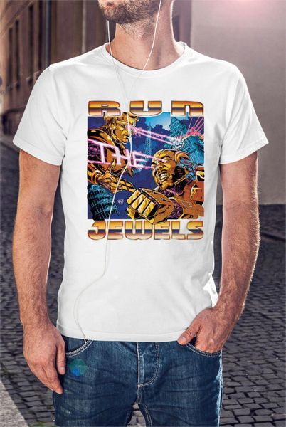 run the jewels men white t-shirt el-p killer mike tee shirt rtj