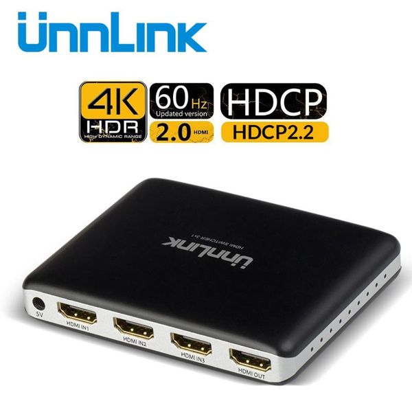 unnlink switch 3x1 2.0 uhd4k @ 60hz 10bit hdr hdcp 2.2 3d 3 в 1 из ик для xbox one s x ps4pro smart led tv mi box
unnlink switch 3x1 2.0 uhd4k @ 60hz 10bit hdr hdcp 2.2 3d 3 в 1 из ик для xbox one s x ps4pro smart led tv mi box