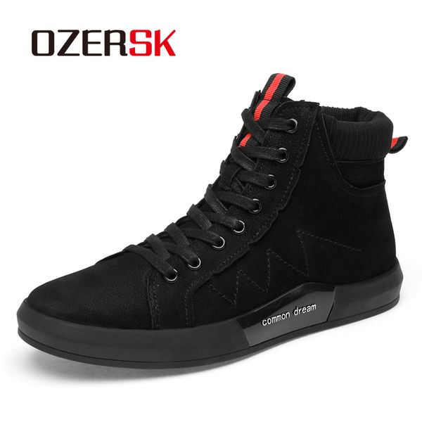 ozersk 2020 men leather boots fashion autumn winter warm cotton brand ankle boots lace up men footwear casual, Black
ozersk 2020 men leather boots fashion autumn winter warm cotton brand ankle boots lace up men footwear casual, Black