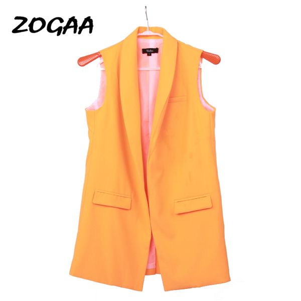 women's vests zogaa classic long vest women elegant suit spring autumn sleeveless jackets outerwear office lady slim waistcoat, Black;white
women's vests zogaa classic long vest women elegant suit spring autumn sleeveless jackets outerwear office lady slim waistcoat, Black;white