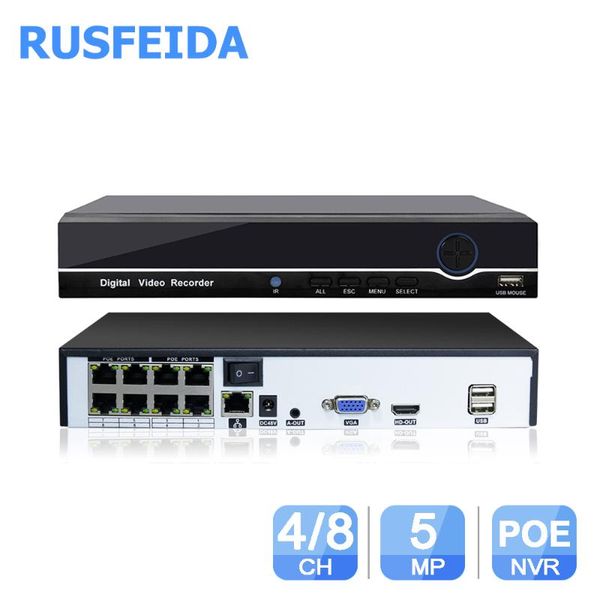 rusfeida 4/8ch poe digital video recorder h.265+ nvr for hd 2/3/4/5mp ip poe camera home surveillance security face detection, Black;white
rusfeida 4/8ch poe digital video recorder h.265+ nvr for hd 2/3/4/5mp ip poe camera home surveillance security face detection, Black;white