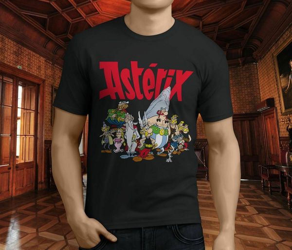 asterix and obelix the gaul cartoon comic black t-shirt size m-3xl 100%cotton 
asterix and obelix the gaul cartoon comic black t-shirt size m-3xl 100%cotton