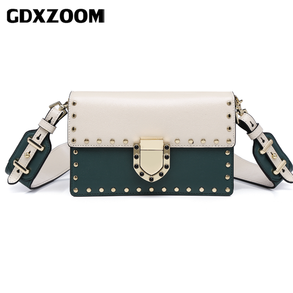 gdxzoom 2020 new flap individual fashion rivet lady shoulder bag durable genuine leather women wide straps handbags small s
gdxzoom 2020 new flap individual fashion rivet lady shoulder bag durable genuine leather women wide straps handbags small s