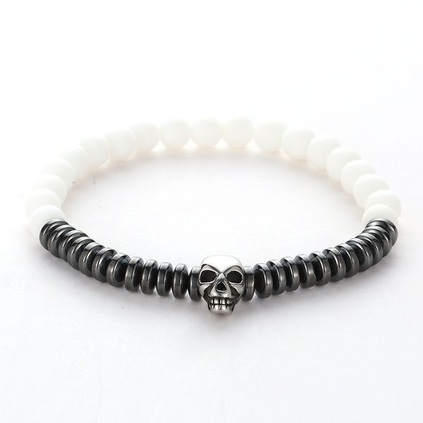6mm round black white stone beads bracelet new fashion stainless steel skull bangles jewelry alloy septa women men classic gift
6mm round black white stone beads bracelet new fashion stainless steel skull bangles jewelry alloy septa women men classic gift