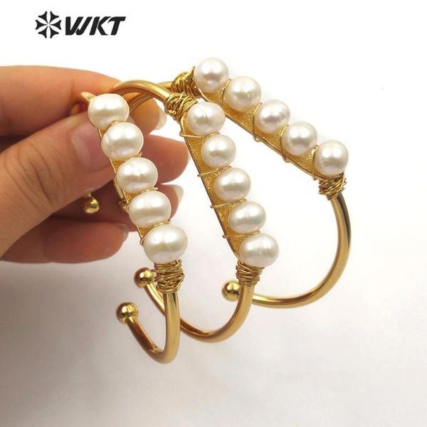 wt-b486 wkt new arrivals natural pearl wire wrapped bangle pearl bracelet women fashion charm bracelet jewelry, Golden;silver
wt-b486 wkt new arrivals natural pearl wire wrapped bangle pearl bracelet women fashion charm bracelet jewelry, Golden;silver