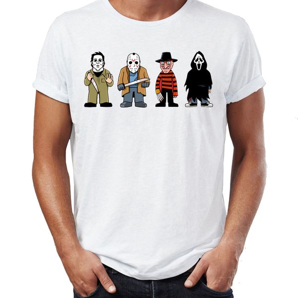 men's t shirt horror slashers unite jason leatherface awesome illustration artwork printed tee
men's t shirt horror slashers unite jason leatherface awesome illustration artwork printed tee