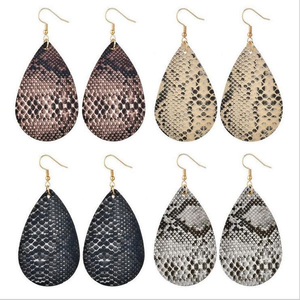 luxury women snakeskin printed teardrop dangle earrings pu leather charm eardrop hook earrings jewelry gift, Silver
luxury women snakeskin printed teardrop dangle earrings pu leather charm eardrop hook earrings jewelry gift, Silver