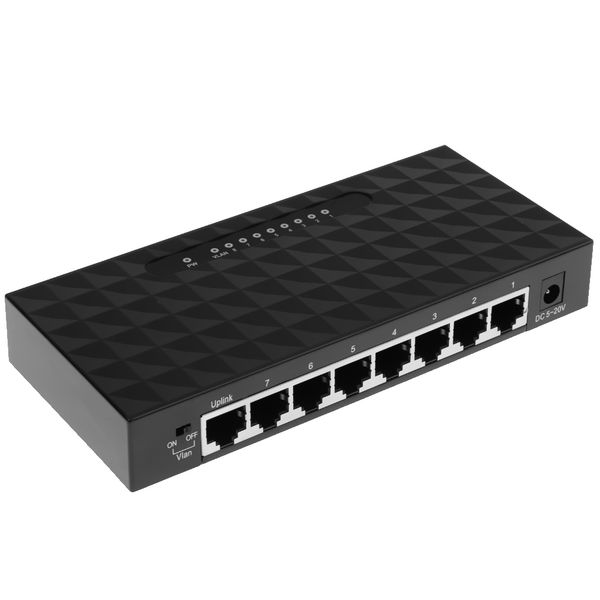 8 портов 10/100 / 1000mbps gigabit ethernet сетевой коммутирующий концентратор без адаптера питания
8 портов 10/100 / 1000mbps gigabit ethernet сетевой коммутирующий концентратор без адаптера питания