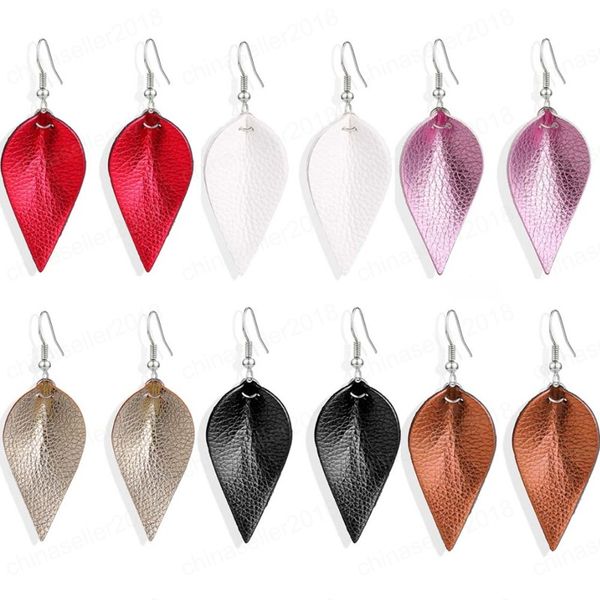 new fashion faux leather earrings cutting leaf feather teardrop dangle earrings for women designer jewelry party gifts wholesale, Silver
new fashion faux leather earrings cutting leaf feather teardrop dangle earrings for women designer jewelry party gifts wholesale, Silver
