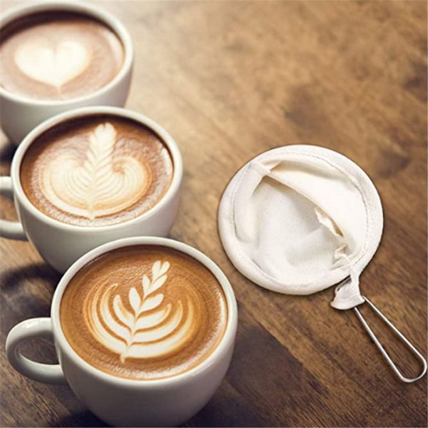4pcs reusable coffee filter bag stainless steel handle flannel cloth strainer dropping pot mesh coffee tools filter
4pcs reusable coffee filter bag stainless steel handle flannel cloth strainer dropping pot mesh coffee tools filter