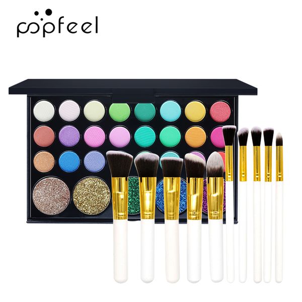 eye shadow popfeel 29 colors bling glitter eyeshadow palette with makeup brushes set
eye shadow popfeel 29 colors bling glitter eyeshadow palette with makeup brushes set