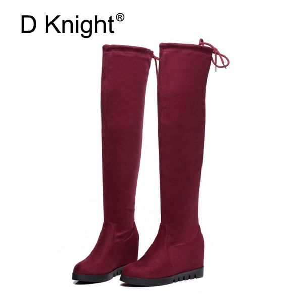 boots ladies casual platform height increasing wedge fashion flock round toe slip-on over the knee wedges for women, Black
boots ladies casual platform height increasing wedge fashion flock round toe slip-on over the knee wedges for women, Black