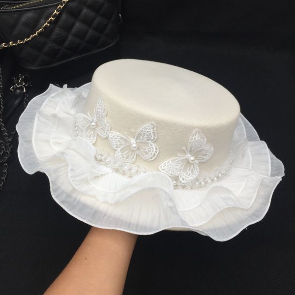 stingy brim hats fedora winter white wool felt hat bowknot fashionable elegant noble tide restoring ancient ways for woman, Blue;gray
stingy brim hats fedora winter white wool felt hat bowknot fashionable elegant noble tide restoring ancient ways for woman, Blue;gray