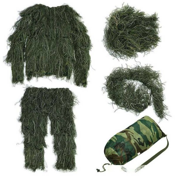 camouflage hunting ghillie suit secretive hunting aerial shooting clothes sniper suits camouflage clothing with cover bags
camouflage hunting ghillie suit secretive hunting aerial shooting clothes sniper suits camouflage clothing with cover bags