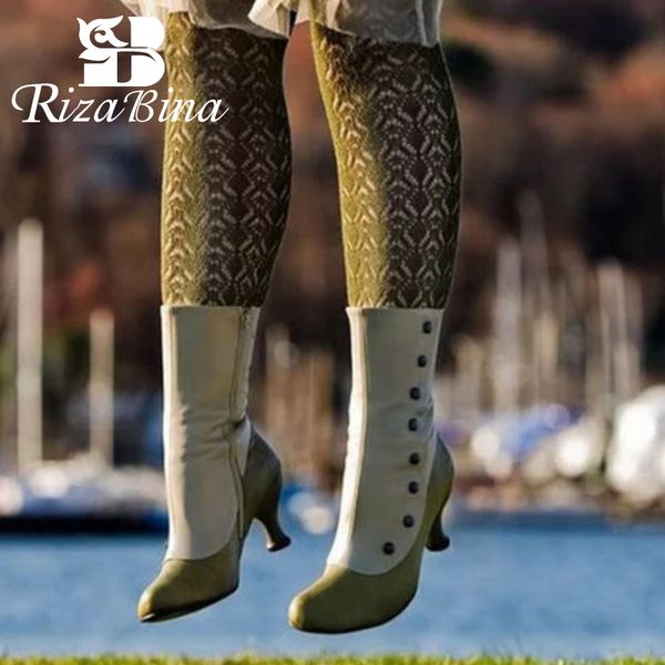 rizabina size 34-43 women short boots mixed color fashion rivets half boots special heels shoes women warm round toe footwear, Black
rizabina size 34-43 women short boots mixed color fashion rivets half boots special heels shoes women warm round toe footwear, Black