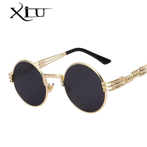 xiu round sunglasses men women metal punk vintage sunglass brand designer fashion glasses mirror lens oculos uv400, White;black
xiu round sunglasses men women metal punk vintage sunglass brand designer fashion glasses mirror lens oculos uv400, White;black