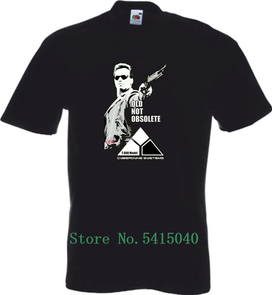 terminator movie t800 arnold schwarzenegger arnie old not obsolete t shirt cartoon t shirt men fashion new tshirt