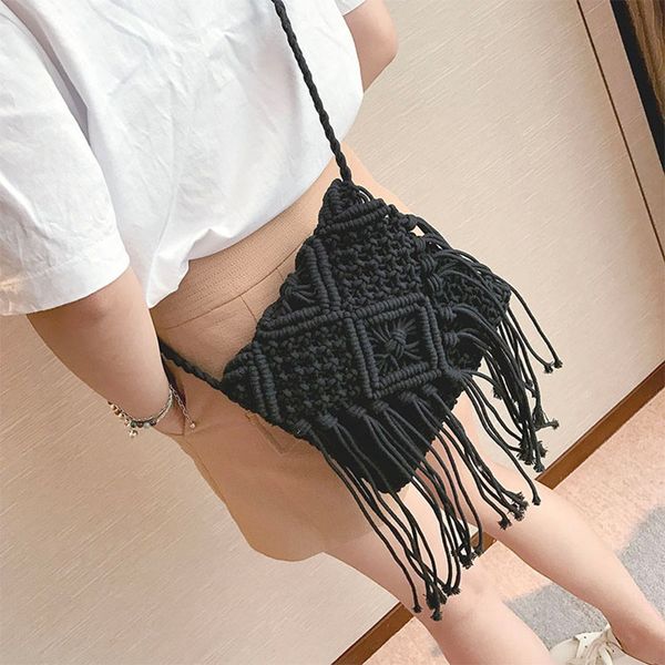 2020 new handmade korean retro simple tassel crossbody shoulder cotton knit bag summer leisure vacation beach bag
2020 new handmade korean retro simple tassel crossbody shoulder cotton knit bag summer leisure vacation beach bag