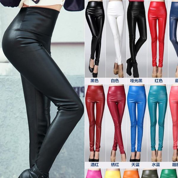 2020 autumn winter women elastic pu leather velvet high waist thick warm leggings slim pencil pants colorful trousers female, Black
2020 autumn winter women elastic pu leather velvet high waist thick warm leggings slim pencil pants colorful trousers female, Black