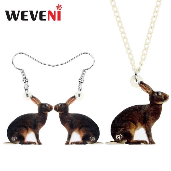 weveni acrylic easter brown jewelry sets sweet animal cute hare earrings necklace for women kids gifts accessories, Silver
weveni acrylic easter brown jewelry sets sweet animal cute hare earrings necklace for women kids gifts accessories, Silver