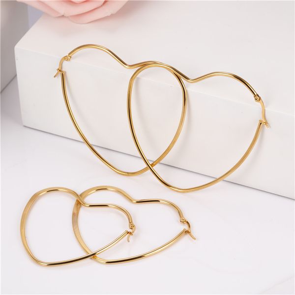 hoop & huggie oufei heart earrings for women stainless steel jewelry woman accessories big 2021 fashion, Golden;silver
hoop & huggie oufei heart earrings for women stainless steel jewelry woman accessories big 2021 fashion, Golden;silver