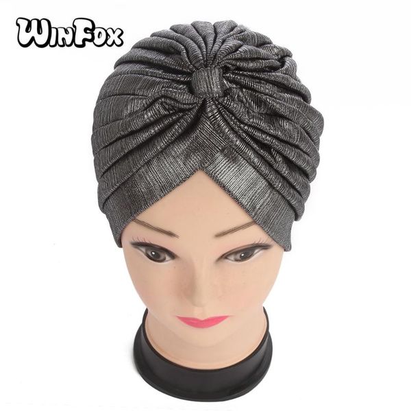 winfox new design fashion women gold sliver shiny glitter muslim turban hat chemo caps for womens ladies, Blue;gray
winfox new design fashion women gold sliver shiny glitter muslim turban hat chemo caps for womens ladies, Blue;gray