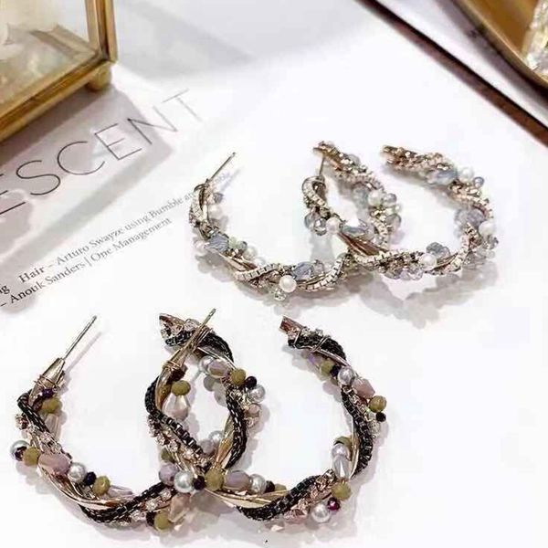 hoop & huggie mengjiqiao korean style handmade cross pearl crystal earrings for women jewelry elegant circle boucle d'oreille gifts, Golden;silver
hoop & huggie mengjiqiao korean style handmade cross pearl crystal earrings for women jewelry elegant circle boucle d'oreille gifts, Golden;silver
