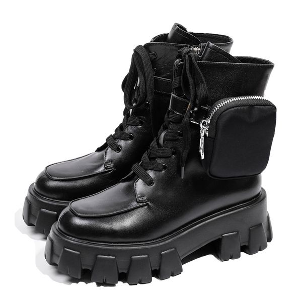 ankle boots women's motorcycle boots pu leather british style pocket decoration shoes women's botas mujer, Black
ankle boots women's motorcycle boots pu leather british style pocket decoration shoes women's botas mujer, Black