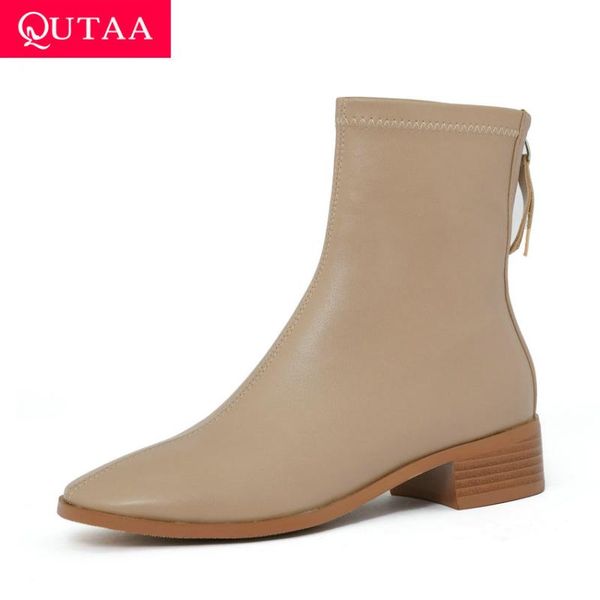 qutaa 2021 круглый toe casual ботильоны stretch pu кожа женская обувь осень зима квадратным каблуком молния короткие сапоги размер 34-39, Black
qutaa 2021 круглый toe casual ботильоны stretch pu кожа женская обувь осень зима квадратным каблуком молния короткие сапоги размер 34-39, Black