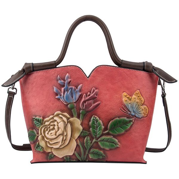 nesitu highend vintage red coffee green flower pattern genuine leather women handbag shoulder messenger bag tote female m6022
nesitu highend vintage red coffee green flower pattern genuine leather women handbag shoulder messenger bag tote female m6022