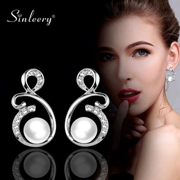 sinleery chic imitation pearls stud earrings for women white gray color bridal earrings wedding jewelry gift for girls es202 ssc, Golden;silver
sinleery chic imitation pearls stud earrings for women white gray color bridal earrings wedding jewelry gift for girls es202 ssc, Golden;silver